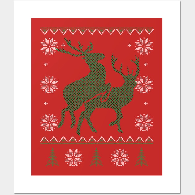 Reindeer Humping Ugly Christmas Sweater Style Ugly Christmas
